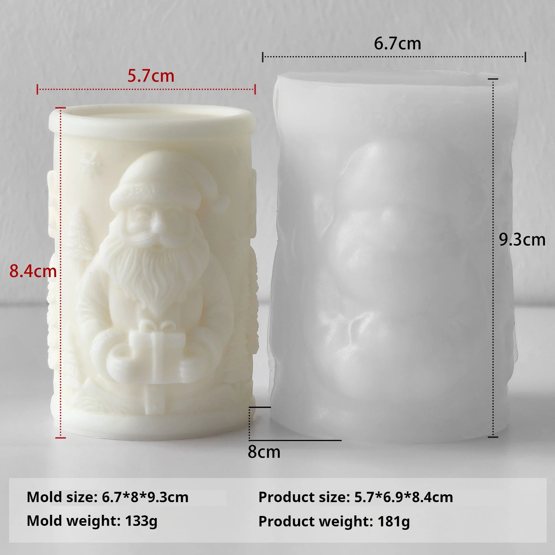 3D Silicone Mold DIY Christmas Snowflake Candle Cylinder Aromatherapy Aroma Wax Xmas Decor Holiday Home Craft Gift Making Tools