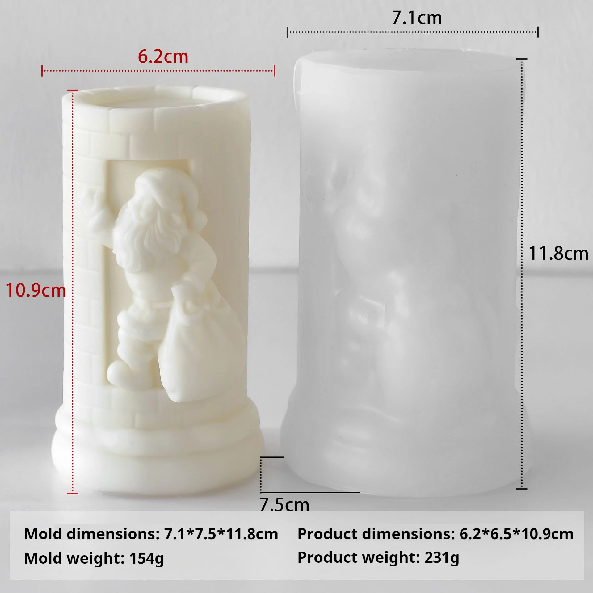 3D Silicone Mold DIY Christmas Snowflake Candle Cylinder Aromatherapy Aroma Wax Xmas Decor Holiday Home Craft Gift Making Tools