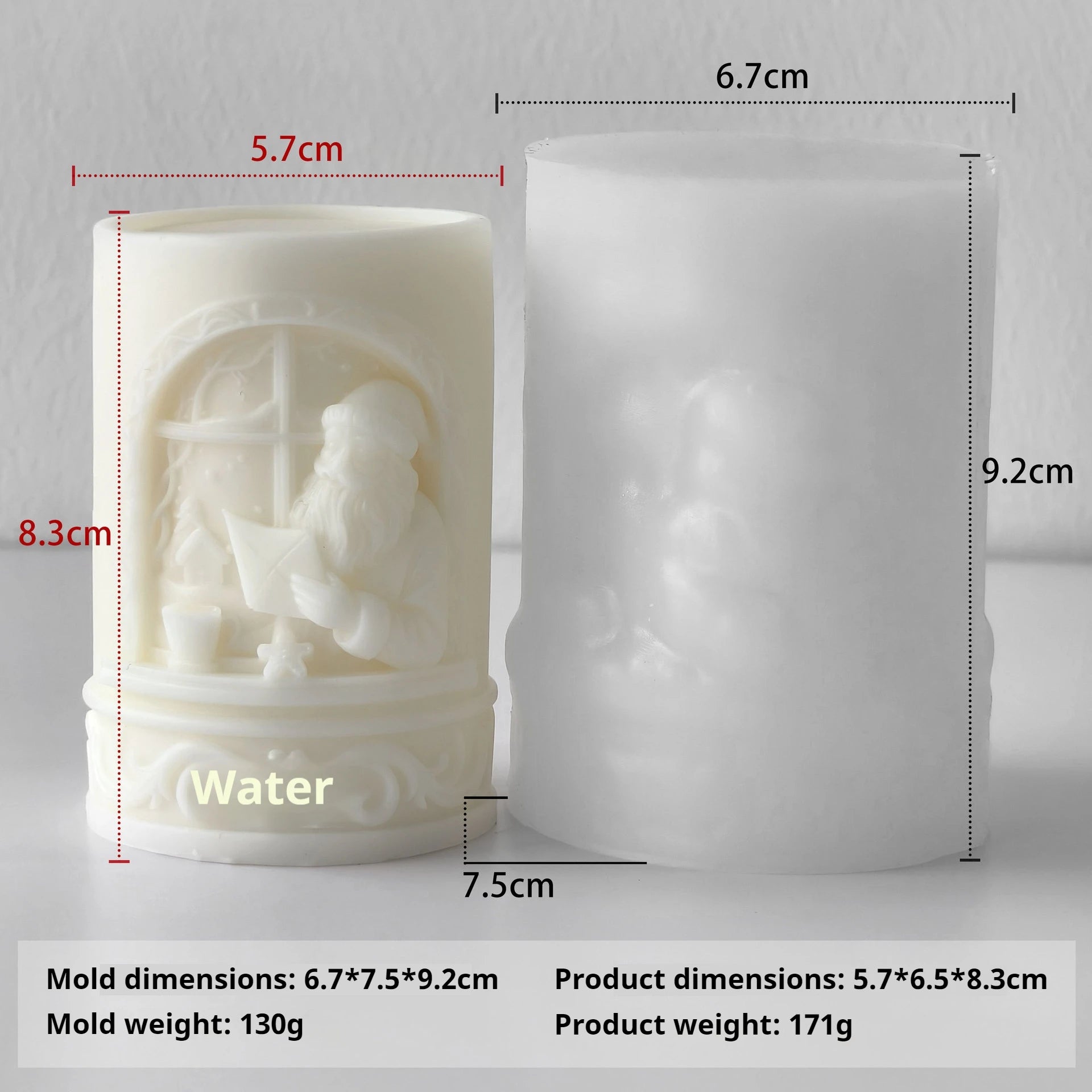 3D Silicone Mold DIY Christmas Snowflake Candle Cylinder Aromatherapy Aroma Wax Xmas Decor Holiday Home Craft Gift Making Tools