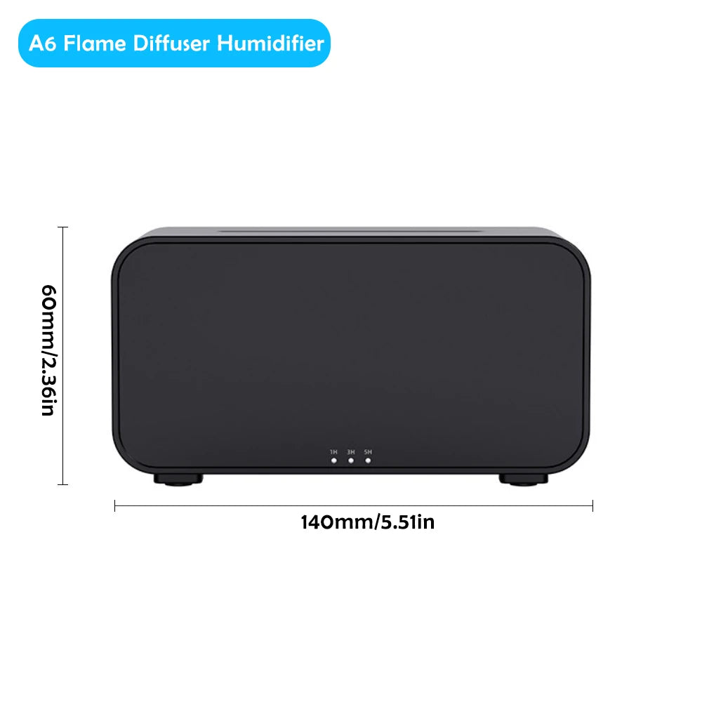 Aroma Diffuser Mini 7 Colorful Flame Air Humidifier Add Essential Oil Aromatherapy with Timing Setting for Home Bedroom Office